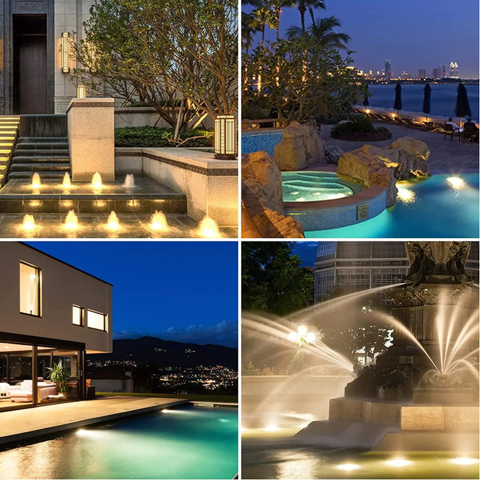 Solar Pond Spotlights, LED Solar Underwater Light Waterproof Submarine Landscape Spotlight Security Lighting for Outdoor Patio