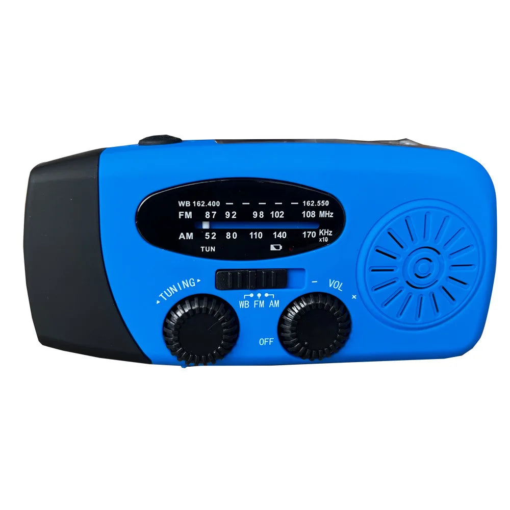 AM/FM/NOAA Emergency Weather Radio Hand Crank Solar Weather Radio Portable Power Bank with Solar Charging Battery