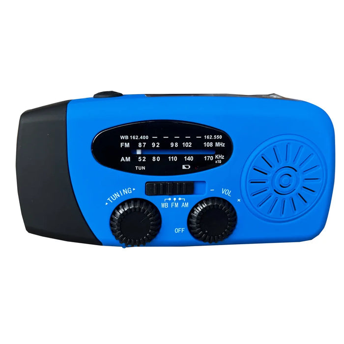AM/FM/NOAA Emergency Weather Radio Hand Crank Solar Weather Radio Portable Power Bank with Solar Charging Battery
