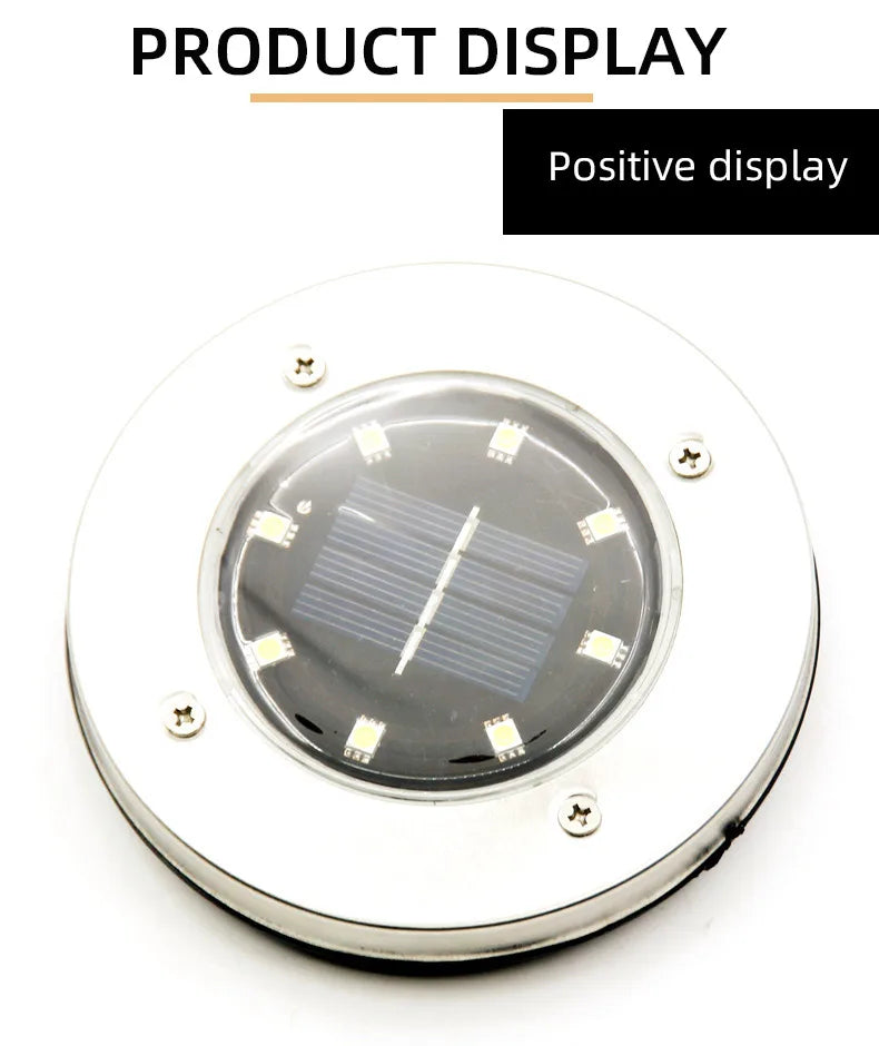 4PCS Solar LED Floor Lamp 4LED/8LED Outdoor Lawn Light Waterproof Underground Lamps for Lawn Decoration Garden Terrace Courtyard