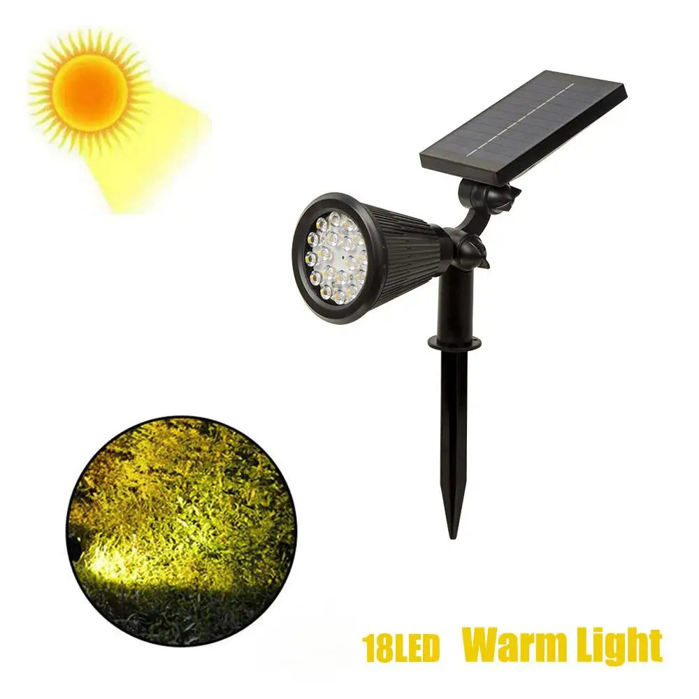 1pc 4/7/18/36LED Solar Spotlights Outdoor IP65 Waterproof Brightness Adjustable Spot Light  for Garden Backyard Driveway Patio
