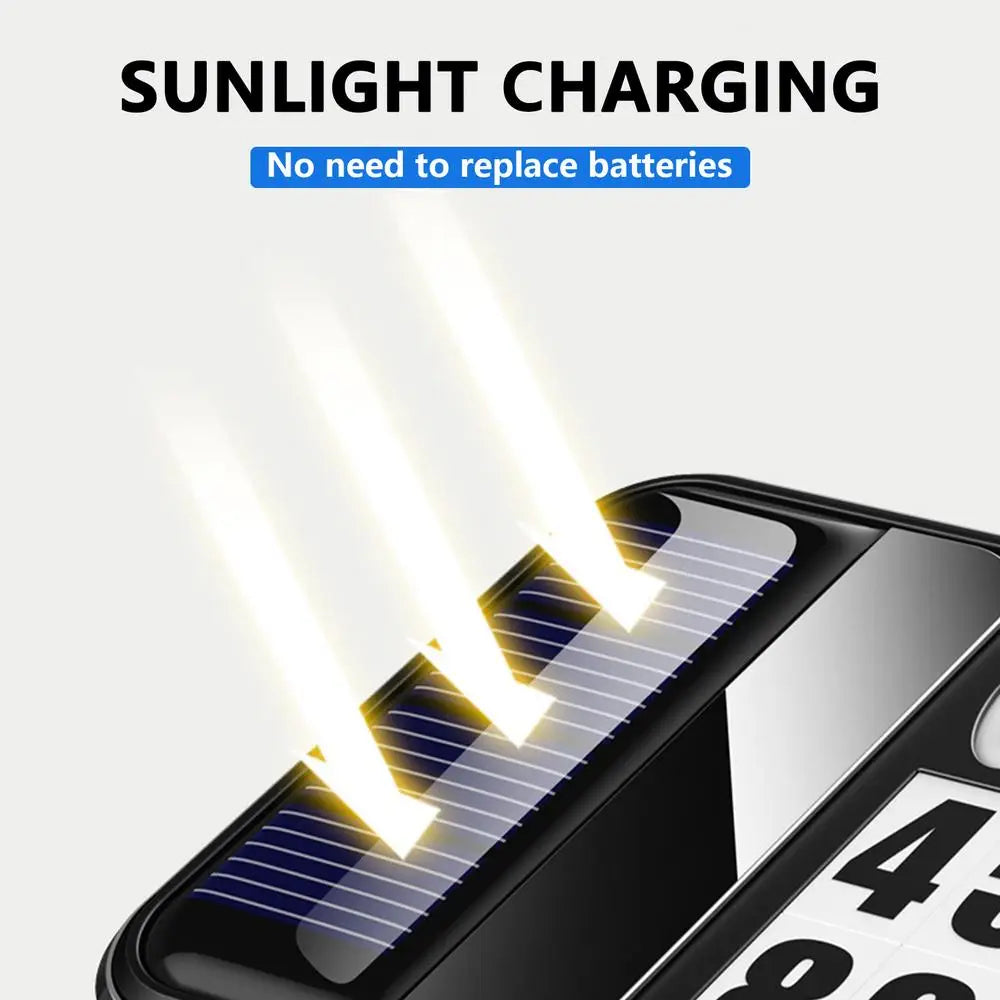 Car Solar Charging Parking Number Plate Luminous LED Digital Temporary Parking Card Auto Stop Phone Number Card For Car Supplies