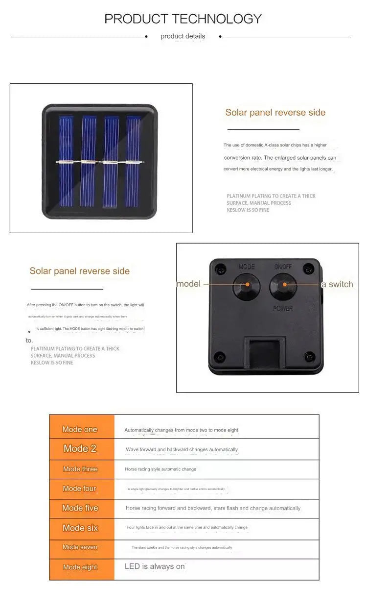 Outdoor Solar String Lights 5m 20 Lanterns Waterproof Decor Patio Lamp Christmas Backyard Deck Fence Courtyard Sun Fairy Light
