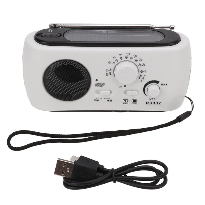 Solar Hand Crank AM/FM Radio with LED Flashlight Emergency Phone  Solar Radio with Flashlight Hand Crank Solar Flashlight