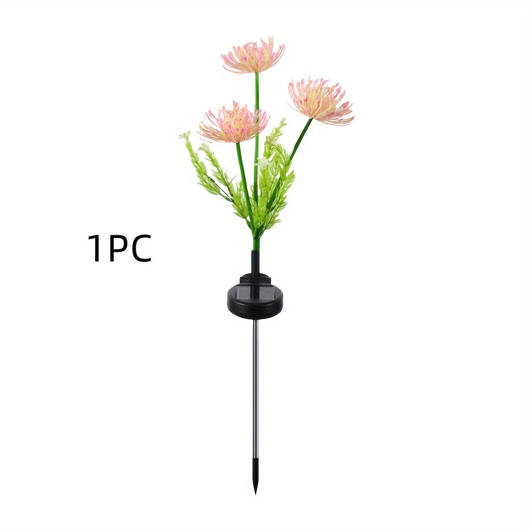 Solar Garden Lights, Solar Flowers Lights with Glowing Flowers & Stems, Solar Panel, Solar Lights Outdoor for Garden Decoration