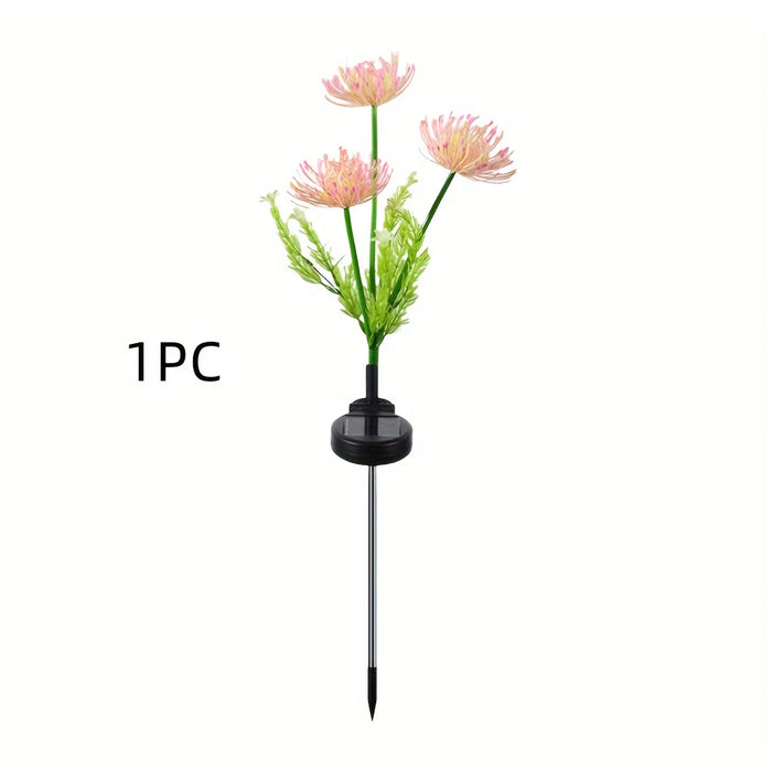 Solar Garden Lights, Solar Flowers Lights with Glowing Flowers & Stems, Solar Panel, Solar Lights Outdoor for Garden Decoration