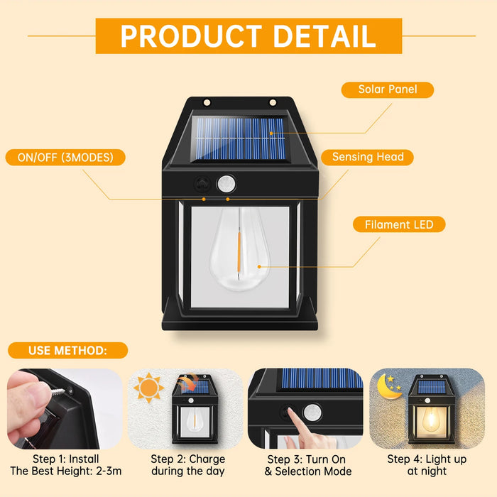 Powerful Outdoor Solar Lamp Garden Solar Powered Streetlight Outdoor Lights Waterproof Light Led Lighting External Decoration
