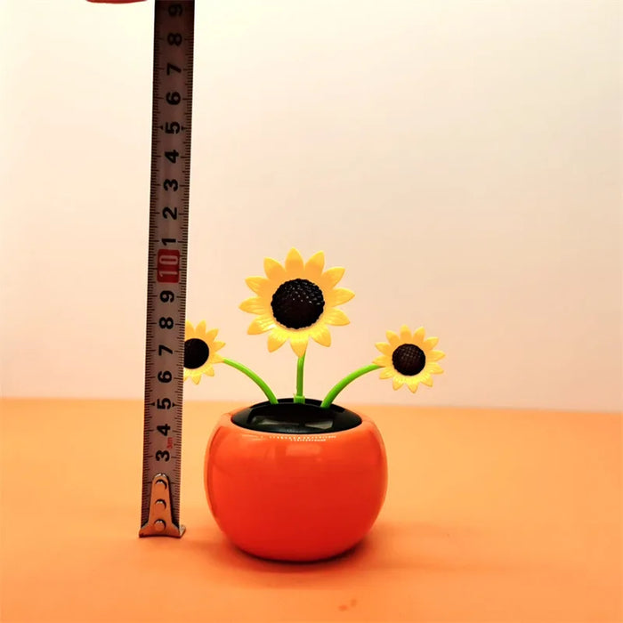 Solar Toys Cute Flower Butterfly Bee Swinging Doll Solar Car Ornament Creative Cartoon Flower Solar Desktop Ornament Decoration