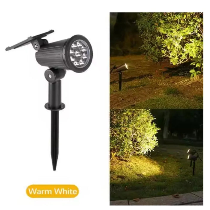 Solar Pathway Lights Outdoor Waterproof Bright Floodlight Garden Rgb Decora Light Led Landscape Spotlights For Yard Fenced