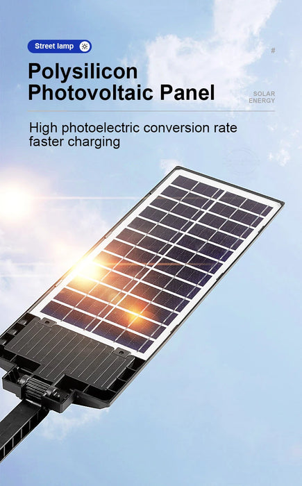 Powerful Solar Light Outdoor Solar Street Light 804LED 6500K IP65 Waterproof Street Light For Garage Garden Terrace