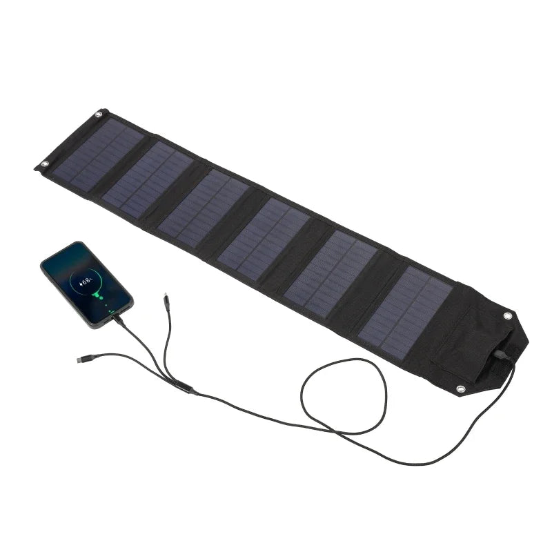 100W/80W/60W Foldable Solar Panel USB 5V Solar Charger Portable Solar Cell Outdoor Phone Power Bank for Camping Hiking + Cable