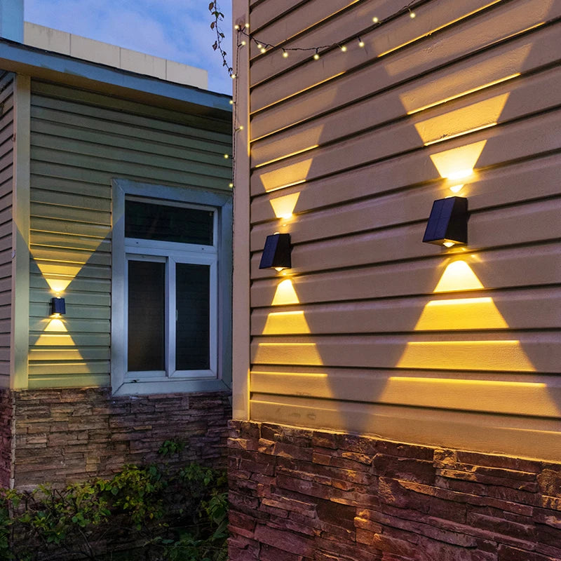 NEW Solar Wall Lights Outdoor Waterproof Street Decoration Wall Lighting LED Solar Power Porch Lamp For Villa Patio Garden