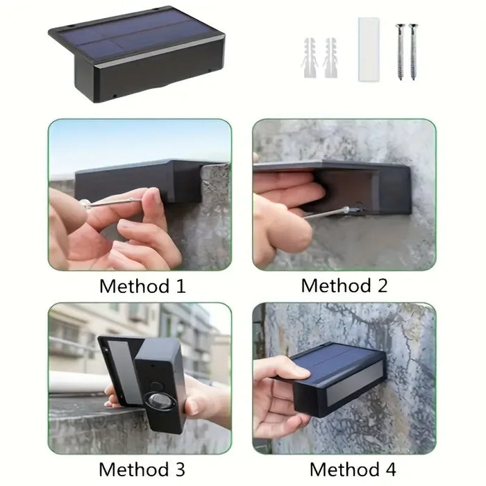 Solar Powered Fence Lights Outdoor Waterproof LED Spot Lens Solar Lamp for Outside Deck Yard Rail Designed for Wall Lighting