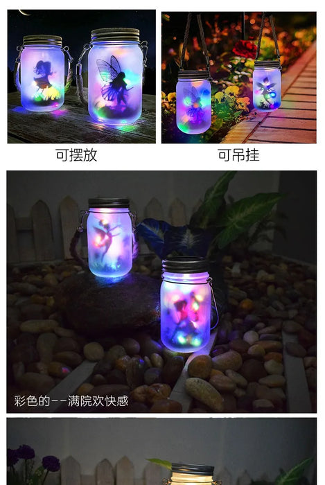 Solar Mason Jar Light Solar Lantern Fairy Lights Waterproof IP65 Hanging Standing Solar Lamp Garden Ornament for Patio Lawn