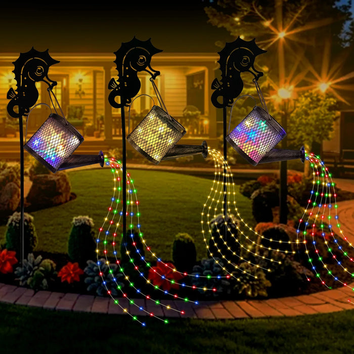 Solar Watering Can Light Outdoor Waterproof Shower Light Decorative Solar Lights for Home Outside Walkway Garden Patio Decortion