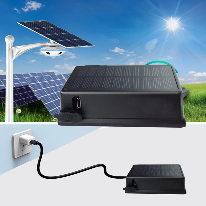 12V Power Bank Solar Magnetic Portable Battery Waterproof Mobile Supply For WiFi  Wireless Backup Rear Camera Outdoors CCTV