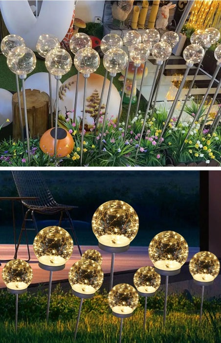 Solar Luminous Ball Reed Lamp Outdoor Scenic Spot Square Park Street Lighting Decoration Landscape Lawn Floor Lamp