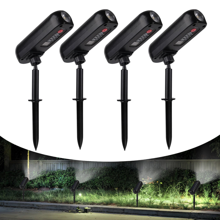4PCS Solar LED Light Outdoor Solar Wall Light IP65 Green Garden Light Solar Spotlights Solar Uplights for Trees Pathway Yard