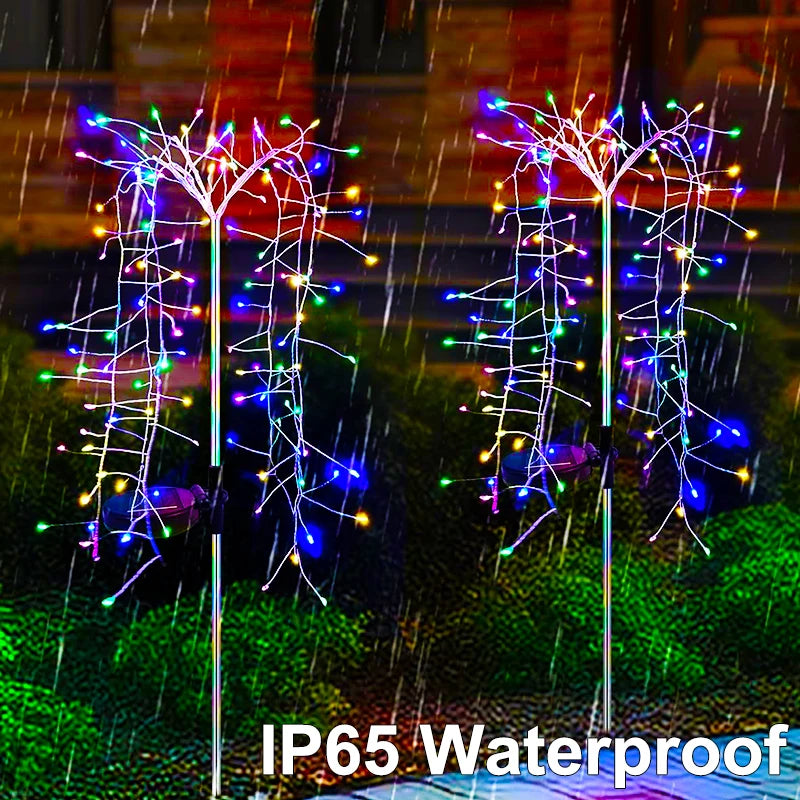 Solar Fairy Lights Outdoor Garden Waterproof Flower Lights For Yard Outside Patio Lawn Pathway Decorative Lamp 1pcs