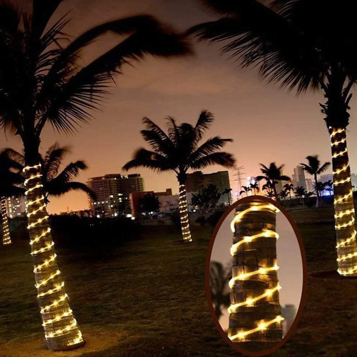 Solar LED Strings Lamp Waterproof Outdoor 300 Lights 8 Mode Garden Decortion Christmas for Wedding Party Holiday 32m/22m