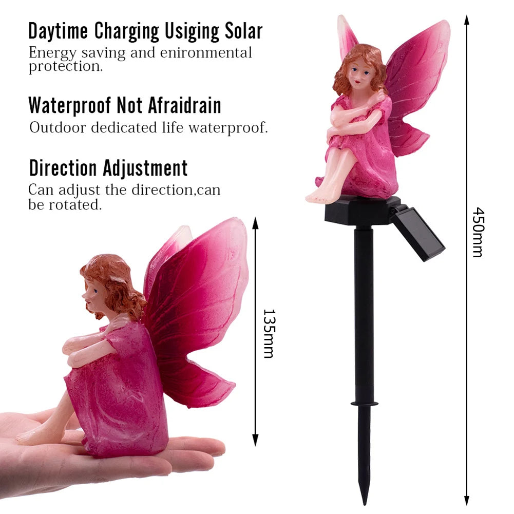 LED Solar Flower Fairy Light Outdoor Waterproof Hanging Light Lawn Stakes Lamps for Home Garden Courtyard Festival Decoration
