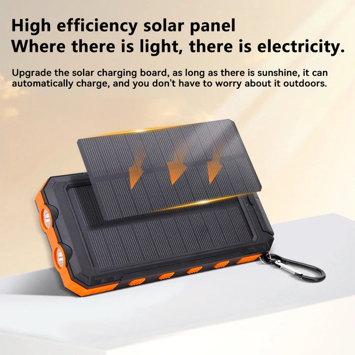 Solar 200000mAh Power Bank Portable Large Capacity Charger Compatible 120W Super Fast Charging For iPhone Samsun Huawei Xiaomi