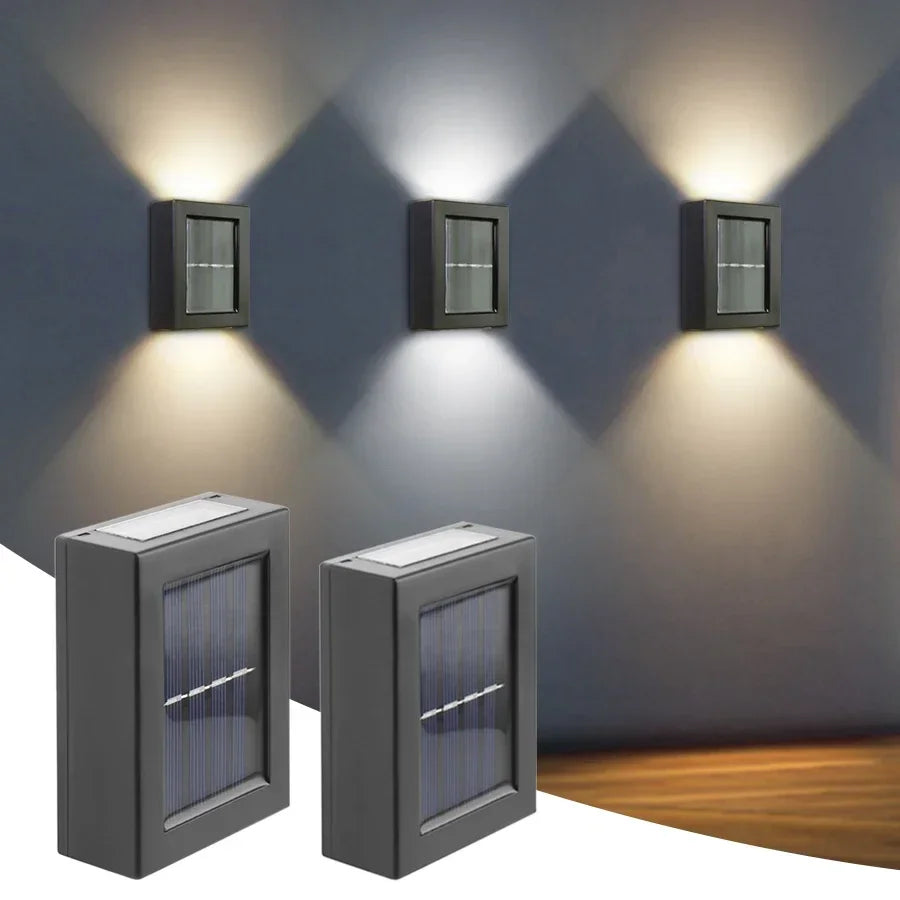 Solar Outdoor Street Light Wall Light Up Down Spotlight Solar Powered Waterproof Solar Light Garden Patio Decoration