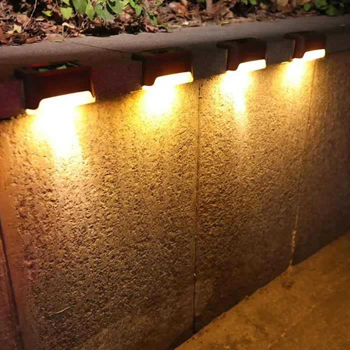 Solar Lamps LED Outdoor Garden Balcony Staircase Fence Railing Lights Courtyard Waterproof Solar Outdoor Decorative Wall Lights