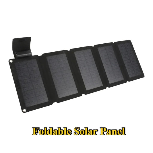 Foldable Solar Panel 5V USB Portable Battery Charger for Cell Phone Outdoor Waterproof Power Bank for Camping Accessories