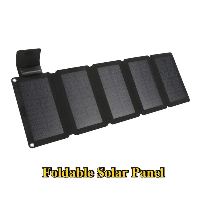 Foldable Solar Panel 5V USB Portable Battery Charger for Cell Phone Outdoor Waterproof Power Bank for Camping Accessories
