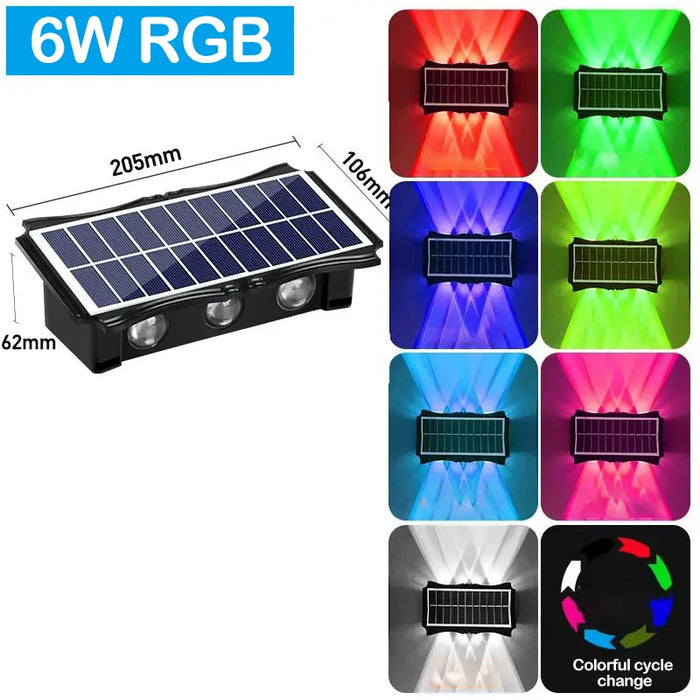 Solar LED Light, Outdoor Waterproof Wall Lamp, Streetlights Exterior Garden Decoration Yard Porch Walkway Solar Wall Light Home