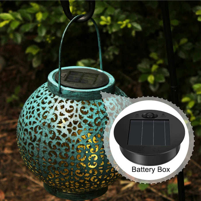 Led Solar Hanging Lantern Hanging Solar Lantern Retro Iron Art Lantern Decorative Outdoor Waterproof Garden Yard Lawn Lights