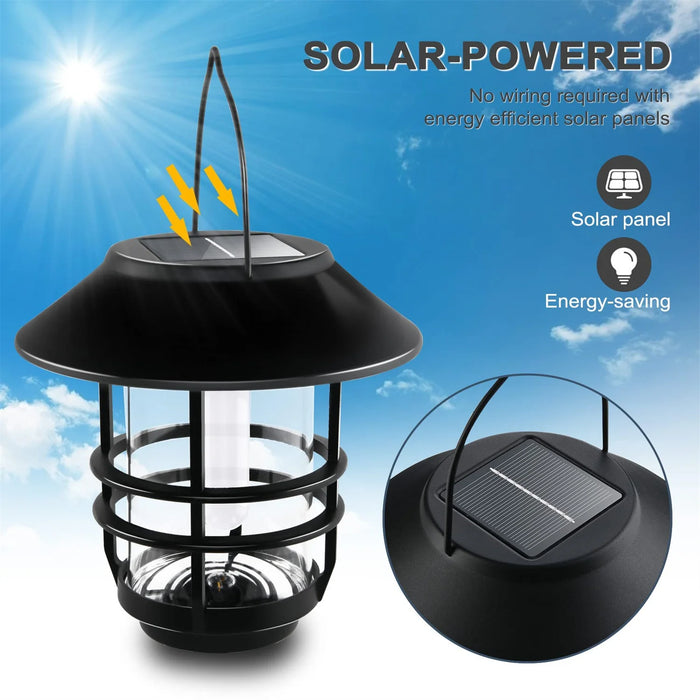 Solar Wall Lantern Outdoor, Flickering Flames Solar Sconce Lights Outdoor, Hanging Lamps Wall Mount for Front Porch, Patio