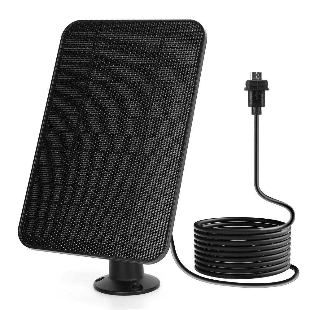 Solar Battery Charger 4W Solar Power Bank Waterproof Micro USB with Rubber Plug for Blink XT/XT2/Outdoor Camera(3rd Gen)