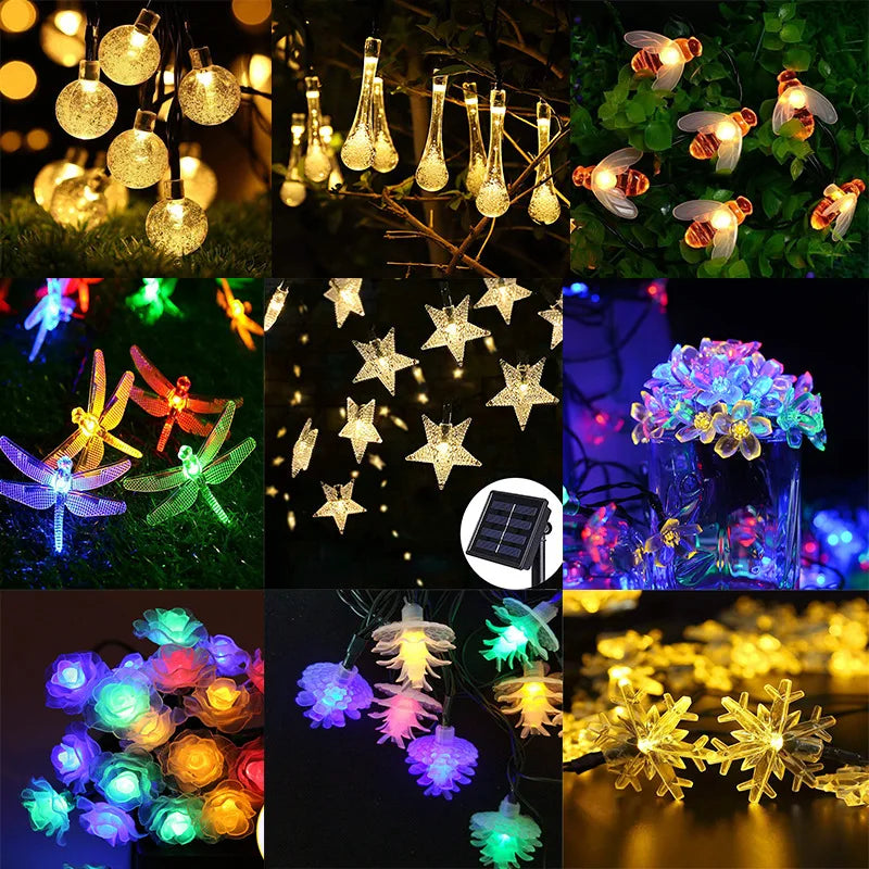Led Solar Light Solar Garden Light Xmas Outdoor Decoration Lights Garden Butterfly/bee Decorative Light Outdoor Garland Lights