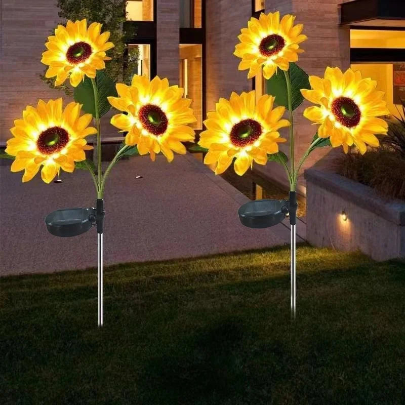 LED Solar Sunflowers Flower Light Home Decorative Flower Lights Garden Decoration Lawn Lamp Waterproof Landscape Light