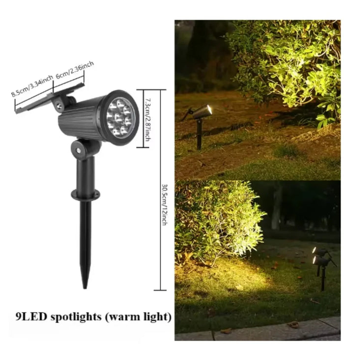 Solar Pathway Lights Outdoor Waterproof Bright Floodlight Garden Rgb Decora Light Led Landscape Spotlights For Yard Fenced