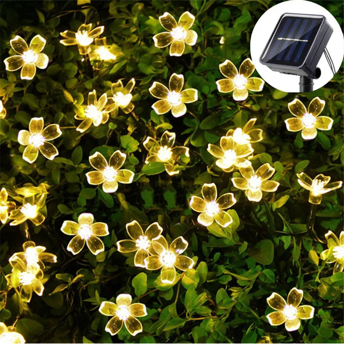 5/7/12M Solar LED Light Outdoor Garden Decoration Cherry Lights Waterproof Solar Powered Patio Light for Garden Party Christmas