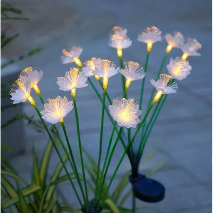 Solar Butterfly Fiber Optic Flower LED Solar Lights Outdoor Wedding Party Decor Garden Garland Lawn Lamp for Yard Patio Decor