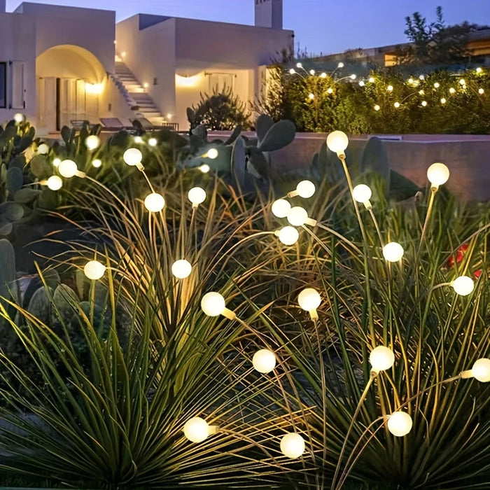 Garden Lights-New Upgraded Solar Powered Firefly Lights Outdoor Waterproof Vibran Garden Lights for Decorationi
