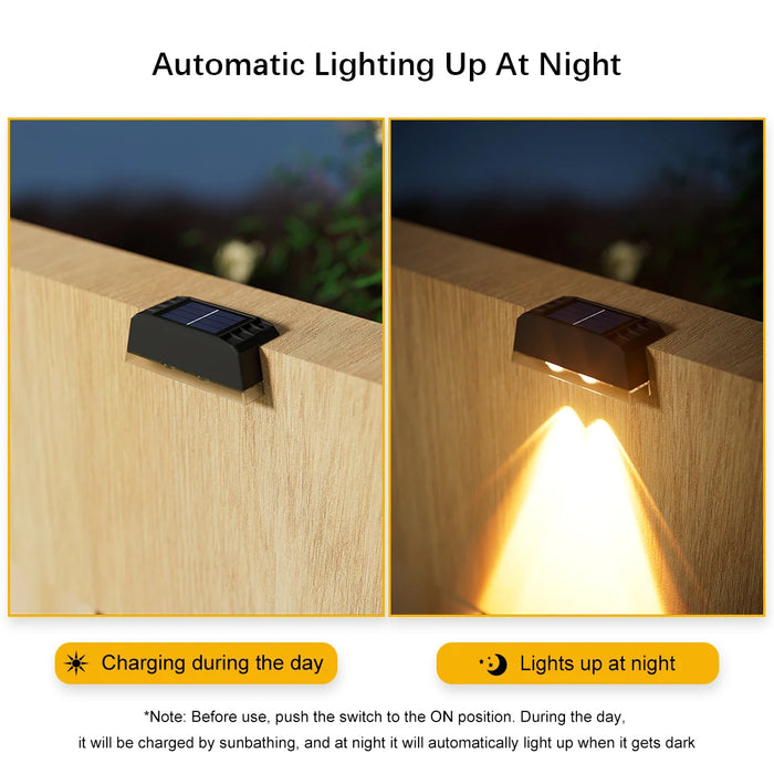 Solar Powered Wall Mounted LED Lights (2/3/4 LED) Automatic Night Lighting, Weather Resistant, Ideal for Outdoor Walls, Fences