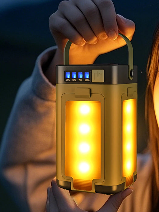 Solar Foldable Camping Light Rechargeable Lantern Power Bank Solar Camping Lantern Portable Flashlight LED Tent Light