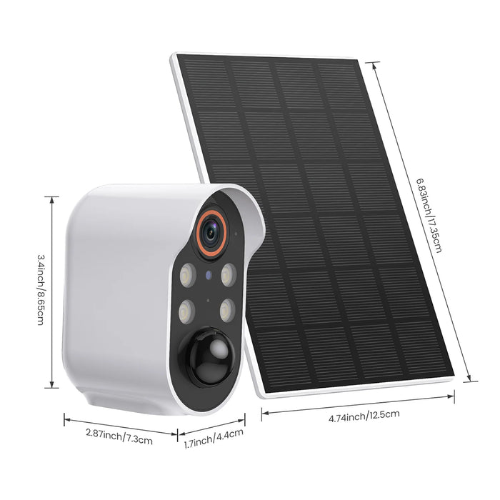 Solar WIFI IP Camera WiFi PTZ Camera 2MP HD Outdoor Wireless Solar IP Camera 1080P Video Surveillance Camera Long Time Standby