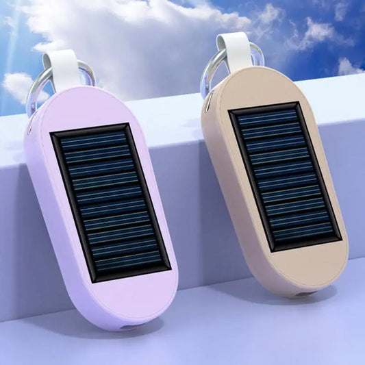 3000mAh Portable Solar Power Bank Charger Solar Keychain Mini TYPE C Power Bank With Wireless Watch Fast Charging Power Bank