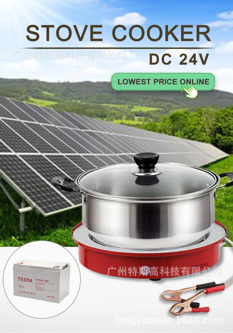24V DC Electric Heating Stove/induction Cooker  Truck Use, Solar System Use  Simple and Easy To Operate