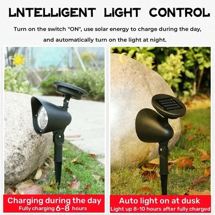 Solar LED Pathway Lawn Lamp Outdoor Waterproof Walkway Garden Decor Street Stake SpotLight for Landscape Yard Patio Driveway