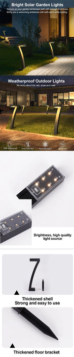1-12 Pcs LED Solar Powered Spotlight IP65 Waterproof Lawn Lamps Warm Light Projection Path Lamp for Yard Patio Garden Decor