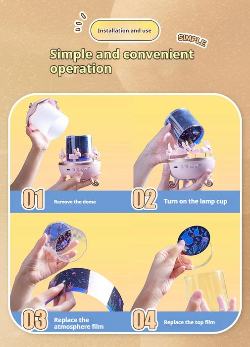 Galaxy Solar System Projector Nightlights 360°Rotating 12 Films Kids Star Night Light Projector for Bedroom Home Decoration lamp