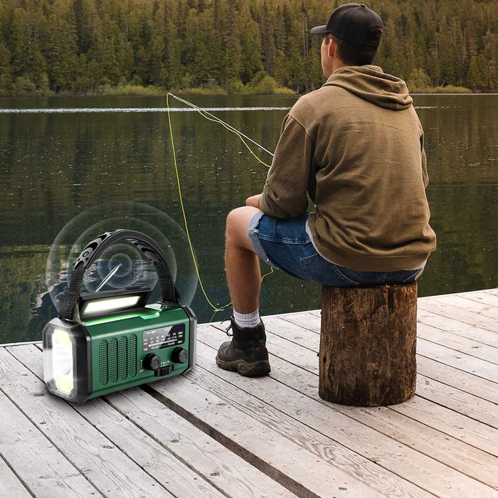 Emergency Hand Crank Radio 20000mAh Solar Powered Radio with Flashlight Reading Lamp SOS Alarm for Outdoor Camping and Emergency