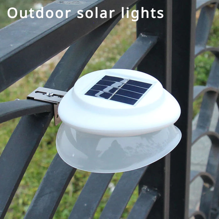 High Brightness Solar Fence Lights Upgraded with 9 LED Outdoor Waterproof Intelligent Solar Garden Gutter Lights